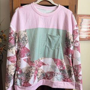 Floral Patchwork Sweatshirt